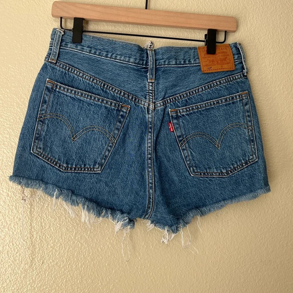 LEVI’S‎ 501 High Waisted Drawstring Shorts - Picture 2 of 7